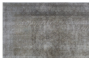 Gray Over Dyed Vintage Rug 6'9'' x 10'6'' ft 205 x 320 cm
