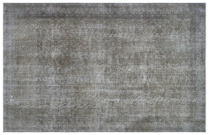 Gray Over Dyed Vintage Rug 6'9'' x 10'6'' ft 205 x 320 cm