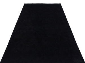Black Over Dyed Vintage Rug 4'9'' x 7'10'' ft 145 x 240 cm