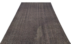 Gray Over Dyed Vintage Rug 5'11'' x 8'7'' ft 180 x 262 cm