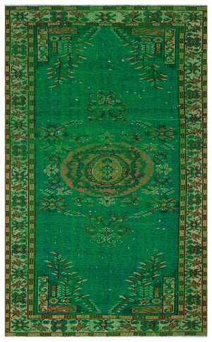 Naturel Over Dyed Vintage Rug 5'1'' x 8'2'' ft 156 x 250 cm