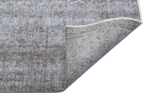 Gray Over Dyed Vintage Rug 5'11'' x 9'3'' ft 181 x 283 cm