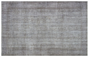 Gray Over Dyed Vintage Rug 5'11'' x 9'3'' ft 181 x 283 cm