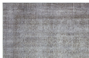 Gray Over Dyed Vintage Rug 5'11'' x 9'3'' ft 181 x 283 cm