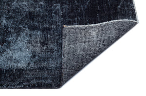 Black Over Dyed Vintage Rug 4'12'' x 8'8'' ft 152 x 265 cm