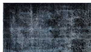 Black Over Dyed Vintage Rug 4'12'' x 8'8'' ft 152 x 265 cm