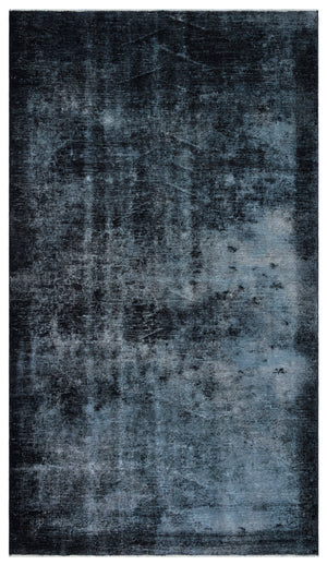Black Over Dyed Vintage Rug 4'12'' x 8'8'' ft 152 x 265 cm