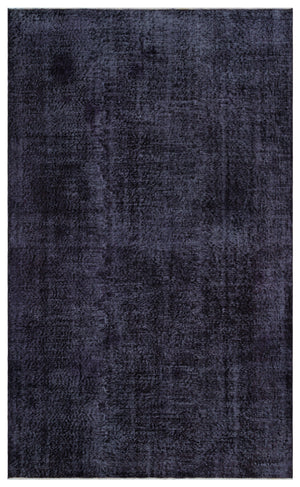Gray Over Dyed Vintage Rug 5'5'' x 8'10'' ft 164 x 270 cm