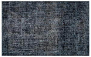 Gray Over Dyed Vintage Rug 5'9'' x 9'4'' ft 174 x 285 cm