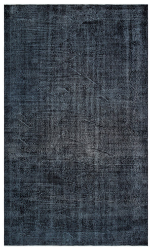 Black Over Dyed Vintage Rug 5'10'' x 9'9'' ft 177 x 296 cm