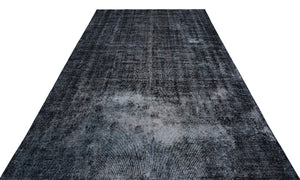 Black Over Dyed Vintage Rug 6'8'' x 10'2'' ft 202 x 310 cm