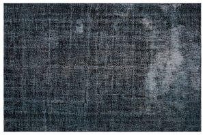 Black Over Dyed Vintage Rug 6'8'' x 10'2'' ft 202 x 310 cm