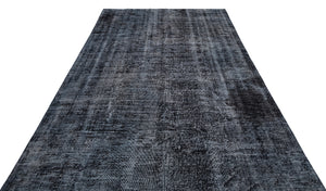 Black Over Dyed Vintage Rug 6'9'' x 10'3'' ft 205 x 312 cm