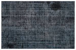 Black Over Dyed Vintage Rug 6'9'' x 10'3'' ft 205 x 312 cm