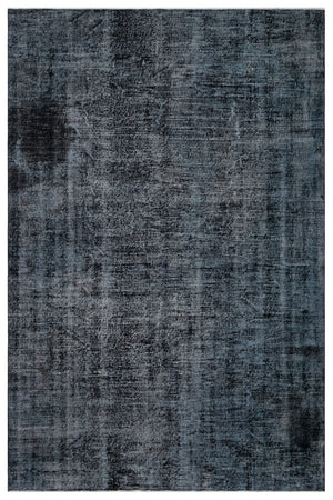 Black Over Dyed Vintage Rug 6'9'' x 10'3'' ft 205 x 312 cm
