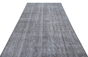 Gray Over Dyed Rug | Plain Rug | Turkish Rug | Hand Weaving Rug | Bedroom Rug | Wool Rug | Vintage Rug | Tumbled Rug | Naturel Rug | Boho Rug I 5'10'' x 9'4'' ft 177 x 285 cm