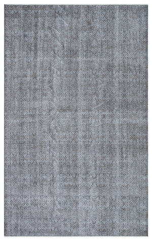 Gray Over Dyed Rug | Plain Rug | Turkish Rug | Hand Weaving Rug | Bedroom Rug | Wool Rug | Vintage Rug | Tumbled Rug | Naturel Rug | Boho Rug I 5'10'' x 9'4'' ft 177 x 285 cm
