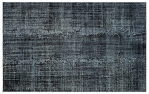 Gray Over Dyed Vintage Rug 6'2'' x 9'6'' ft 187 x 290 cm
