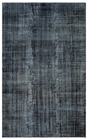 Gray Over Dyed Vintage Rug 6'2'' x 9'6'' ft 187 x 290 cm