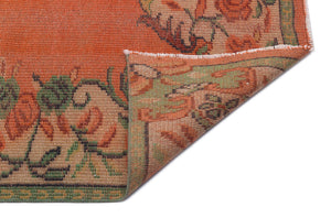 Orange Over Dyed Vintage Rug 5'3'' x 8'11'' ft 161 x 271 cm