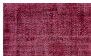Red Over Dyed Vintage Rug 5'5'' x 8'10'' ft 166 x 270 cm