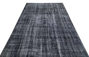Gray Over Dyed Vintage Rug 5'10'' x 8'8'' ft 179 x 264 cm