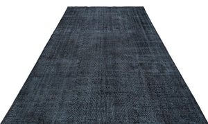 Black Over Dyed Vintage Rug 6'8'' x 10'1'' ft 203 x 308 cm