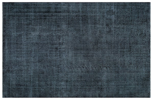 Black Over Dyed Vintage Rug 6'8'' x 10'1'' ft 203 x 308 cm