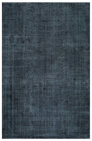 Black Over Dyed Vintage Rug 6'8'' x 10'1'' ft 203 x 308 cm