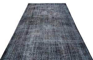 Gray Over Dyed Vintage Rug 5'10'' x 8'10'' ft 178 x 268 cm