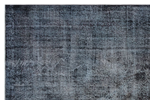 Gray Over Dyed Vintage Rug 5'10'' x 8'10'' ft 178 x 268 cm