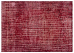 Red Over Dyed Vintage Rug 6'3'' x 8'8'' ft 191 x 265 cm