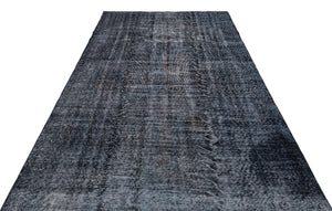 Black Over Dyed Vintage Rug 6'0'' x 9'4'' ft 184 x 285 cm