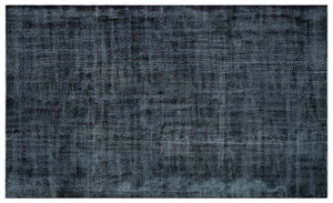 Black Over Dyed Vintage Rug 6'7'' x 10'10'' ft 200 x 331 cm