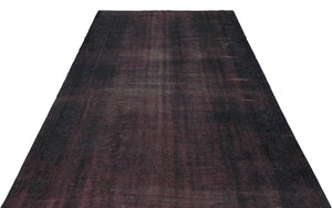Black Over Dyed Vintage Rug 5'10'' x 8'5'' ft 177 x 256 cm