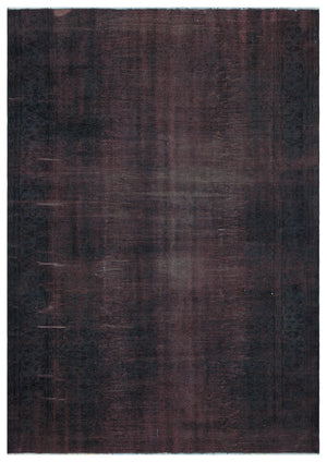 Black Over Dyed Vintage Rug 5'10'' x 8'5'' ft 177 x 256 cm