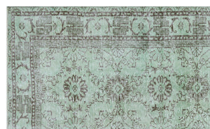 Green Over Dyed Vintage Rug 5'10'' x 9'5'' ft 178 x 286 cm