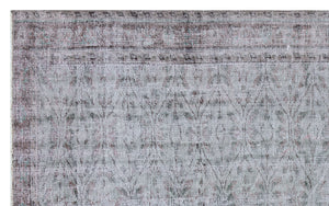 Gray Over Dyed Vintage Rug 5'3'' x 8'8'' ft 160 x 265 cm