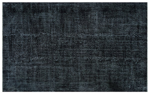 Black Over Dyed Vintage Rug 5'9'' x 9'3'' ft 175 x 283 cm