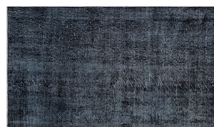 Black Over Dyed Vintage Rug 5'4'' x 9'2'' ft 162 x 279 cm