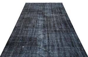 Black Over Dyed Vintage Rug 5'8'' x 8'8'' ft 173 x 264 cm
