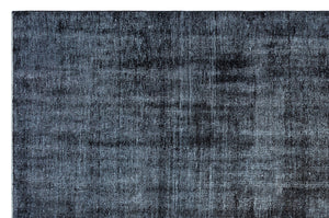 Black Over Dyed Vintage Rug 5'8'' x 8'8'' ft 173 x 264 cm