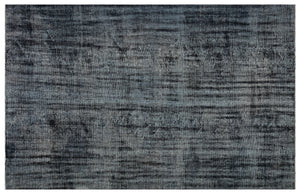Black Over Dyed Vintage Rug 6'0'' x 9'5'' ft 184 x 286 cm