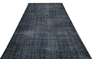Gray Over Dyed Vintage Rug 5'11'' x 9'4'' ft 180 x 284 cm