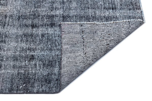 Gray Over Dyed Vintage Rug 5'9'' x 8'8'' ft 175 x 265 cm