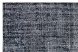 Gray Over Dyed Vintage Rug 5'9'' x 8'8'' ft 175 x 265 cm