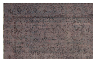 Gray Over Dyed Vintage Rug 6'0'' x 9'2'' ft 184 x 280 cm
