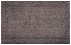 Gray Over Dyed Vintage Rug 6'0'' x 9'2'' ft 184 x 280 cm