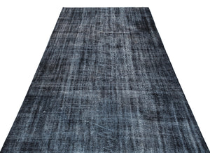 Gray Over Dyed Vintage Rug 5'1'' x 8'4'' ft 155 x 253 cm