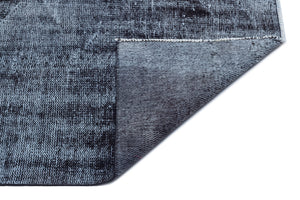 Gray Over Dyed Vintage Rug 5'1'' x 9'3'' ft 155 x 281 cm